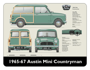 Austin Mini Countryman (wood) 1965-67 Mouse Mat